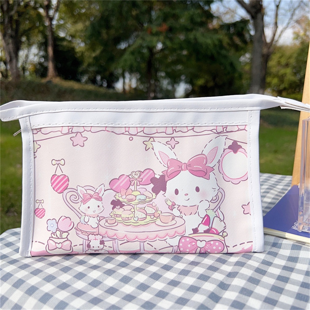 SANRIO Túi Đựng Bút Chì Sức Chứa Lớn In Hình Kuromi My Melody Cinnamoroll Dễ Thương Cho Bé Gái