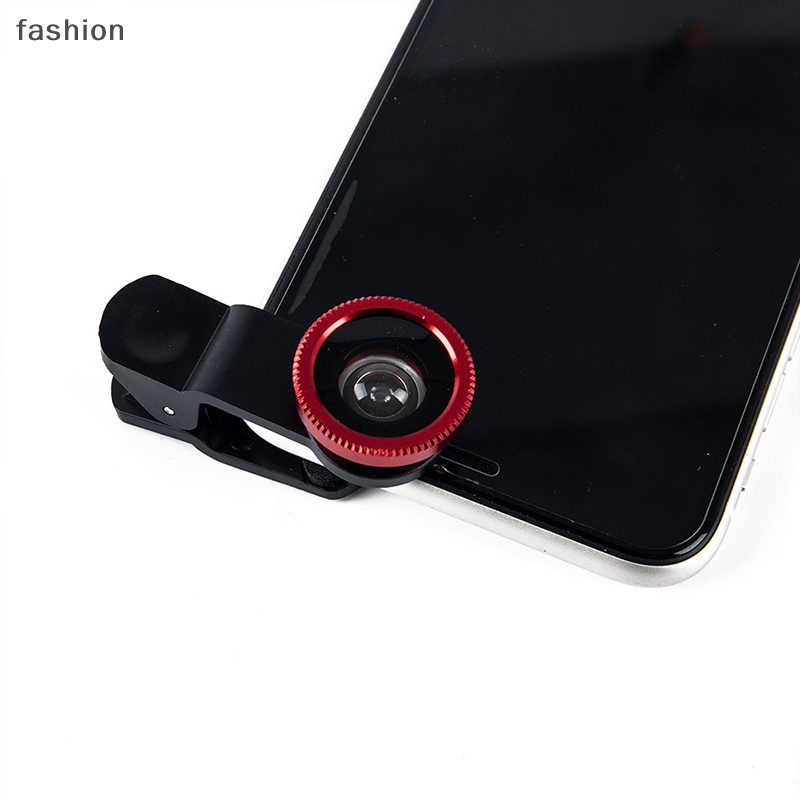 3-trong-1 góc rộng macro fisheye ống kính máy ảnh bộ dụng cụ điện thoại di động ống kính mắt cá VN