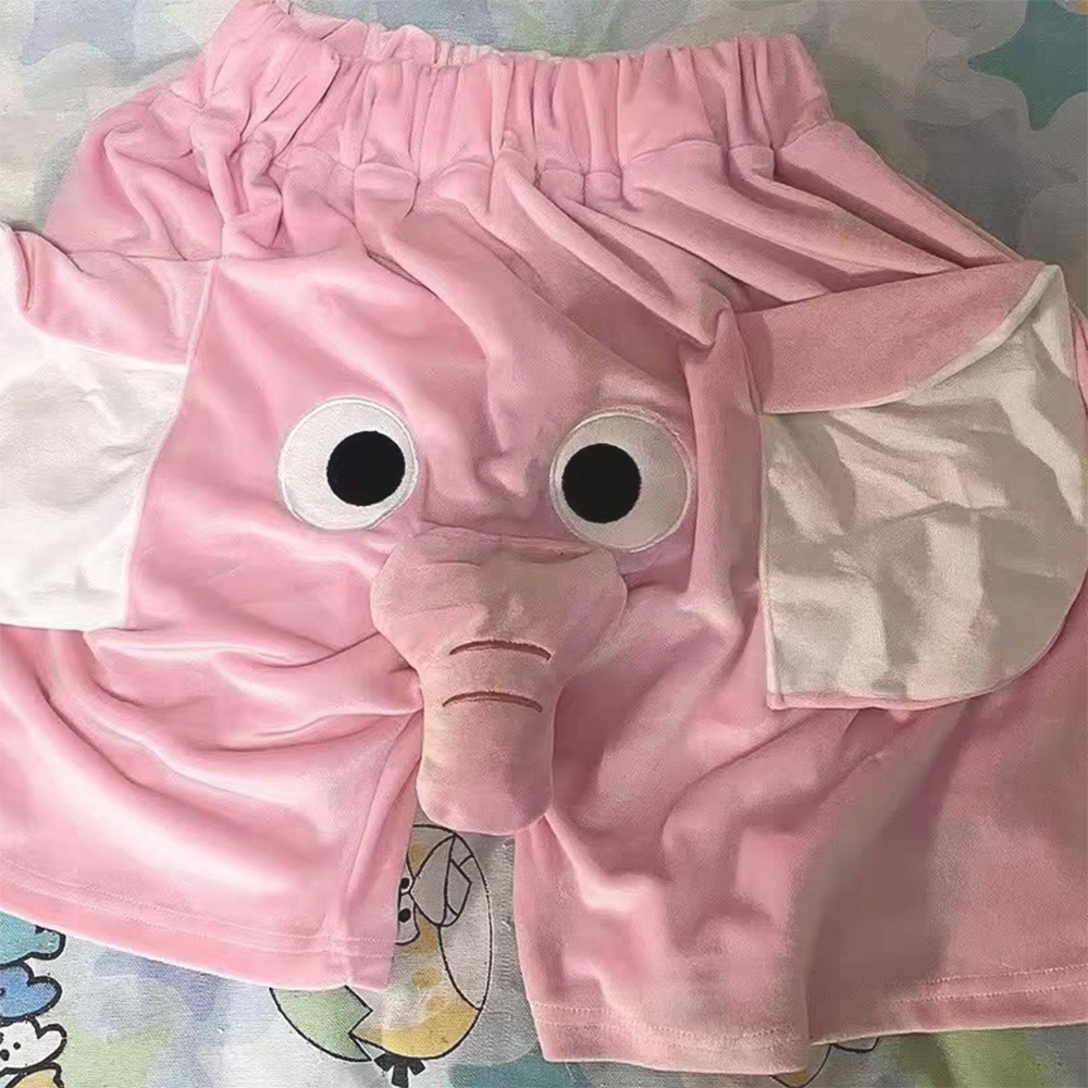 Quần Short Thoáng Khí Thoải Mái In Họa Tiết Chú Voi Dễ Thương Thời Trang Mùa Hè Cho Nam Và Nữ