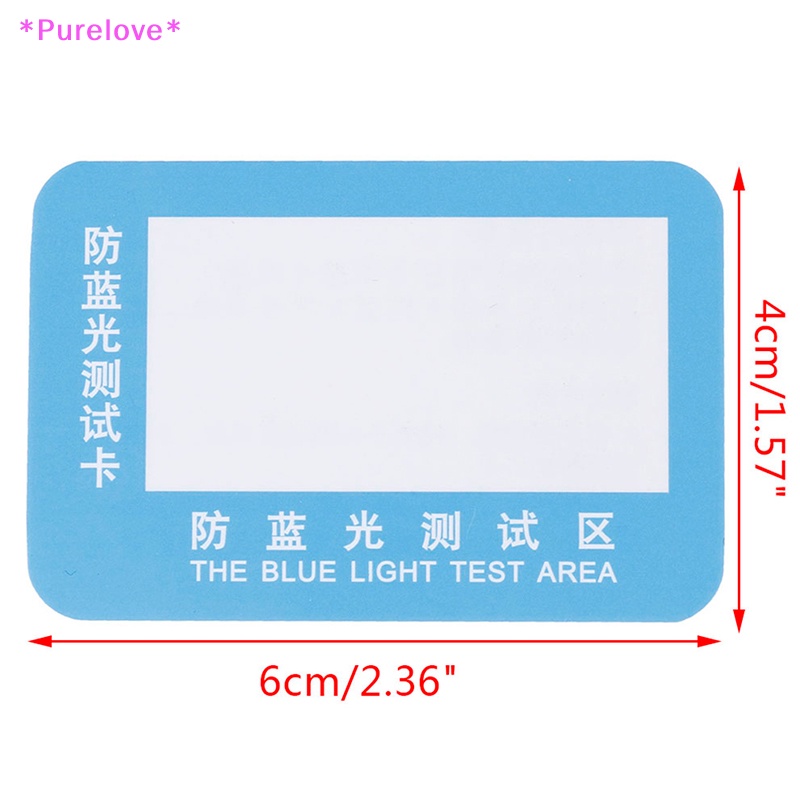 Set 10 Thẻ Thử Nghiệm Chống Ánh Sáng Xanh Dành Cho Mắt Kính Mới