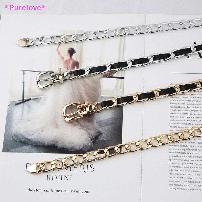 Thắt Lưng Dây Xích Kim Loại Tua Rua Dài Phù Hợp Với Đầm Jean Dành Cho Nữ Mới