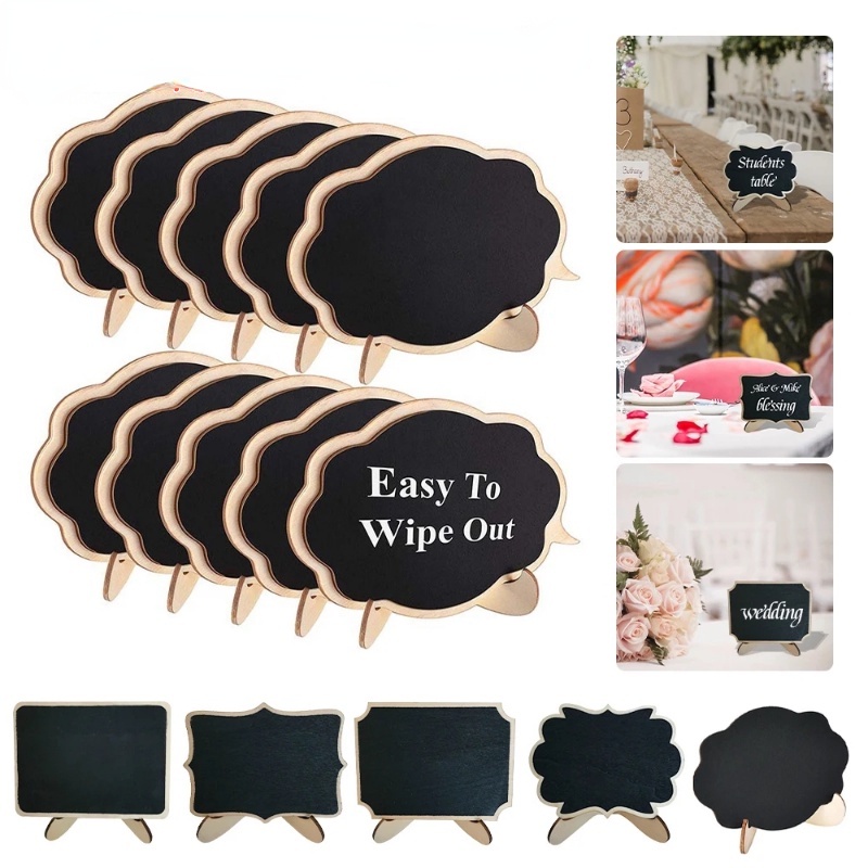 Bảng Đen Viết Phấn Mini Dùng Ghi Chú / Lời Nhắn Kèm Giá Đỡ Tiện Dụng