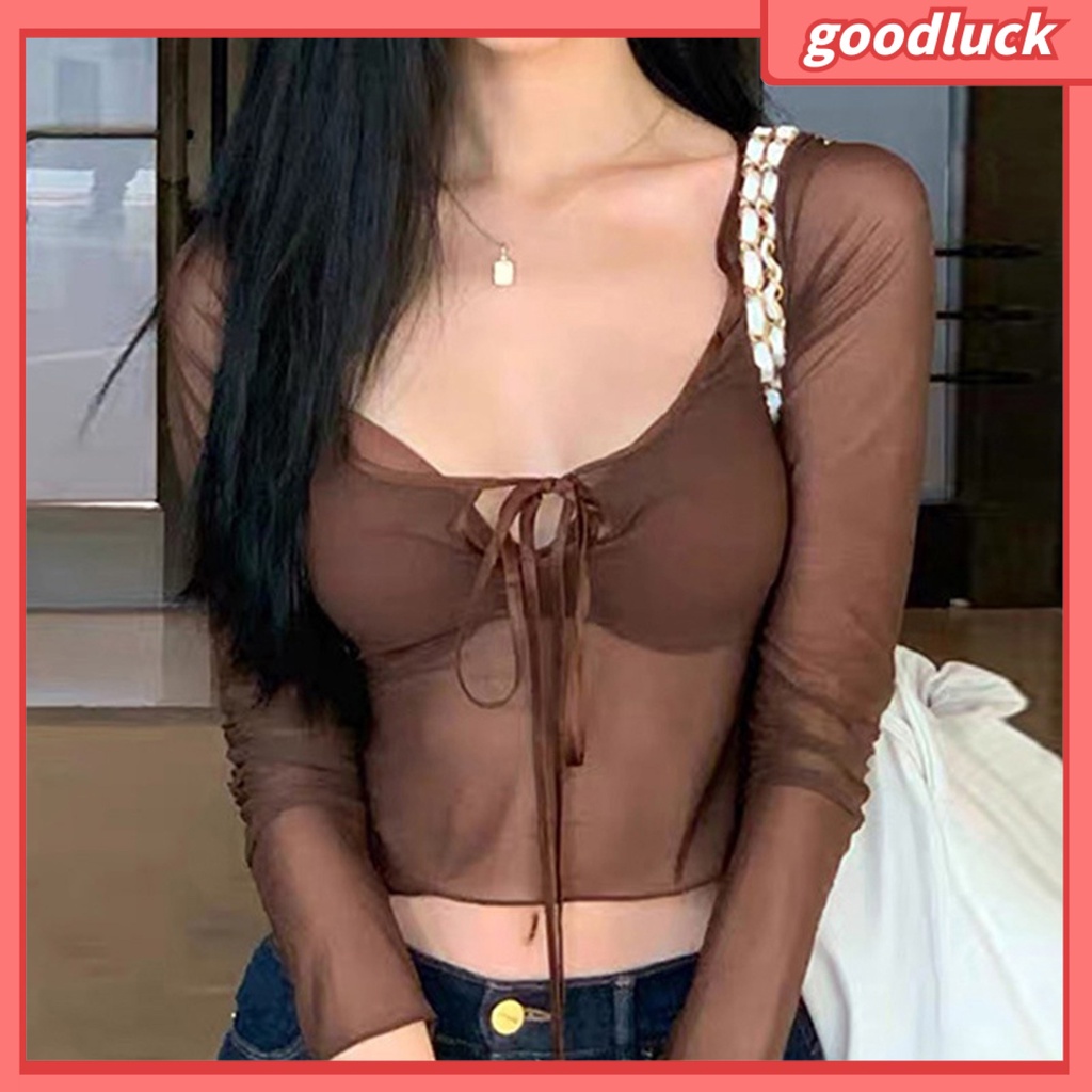 Set 2 Món Áo Ngực Cổ Chữ V + Quần Lót Lưới Thoáng Khí Màu Sắc Trơn Dành Cho Nữ
