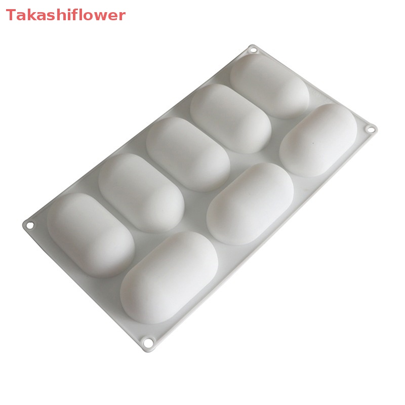 Khuôn Silicone Làm Bánh 8 Ngăn Hình Oval Tiện Dụng
