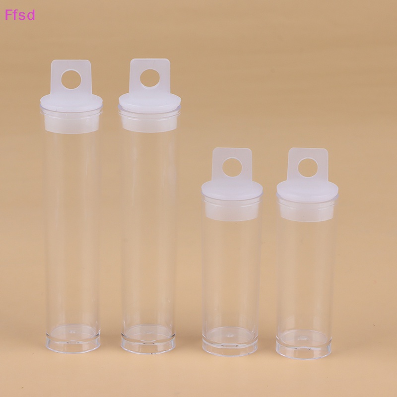 {Ffsd} Hộp Nhựa PP Trong Suốt Hình Trụ Đựng Trang Sức Làm Móng Tay