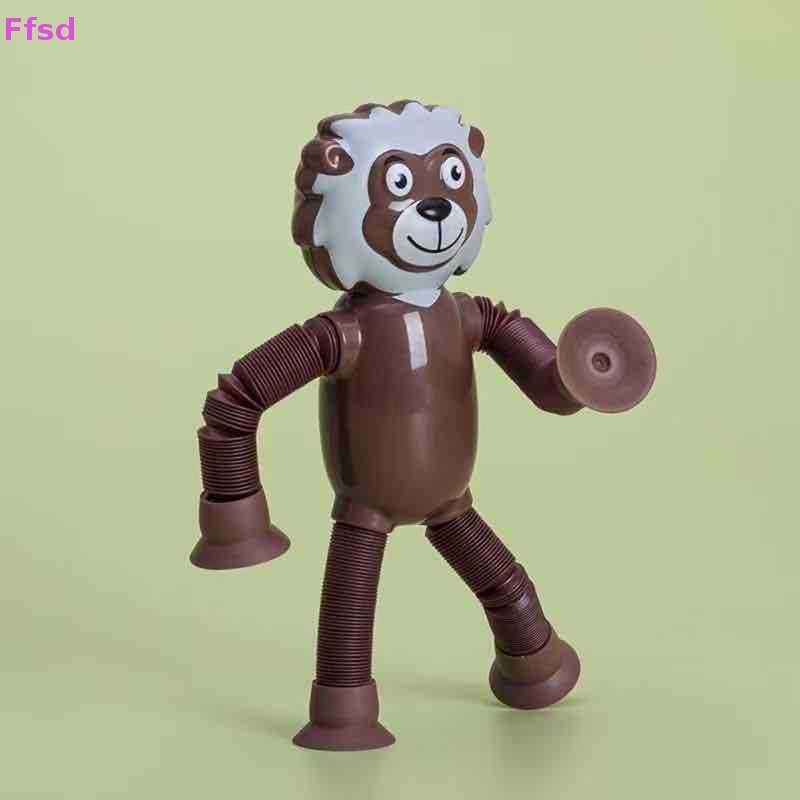 {Ffsd} Đồ Chơi Giáo Dục Giảm Căng Thẳng Hình Sư Tử / Khỉ Có Giác Hút Thu Gọn