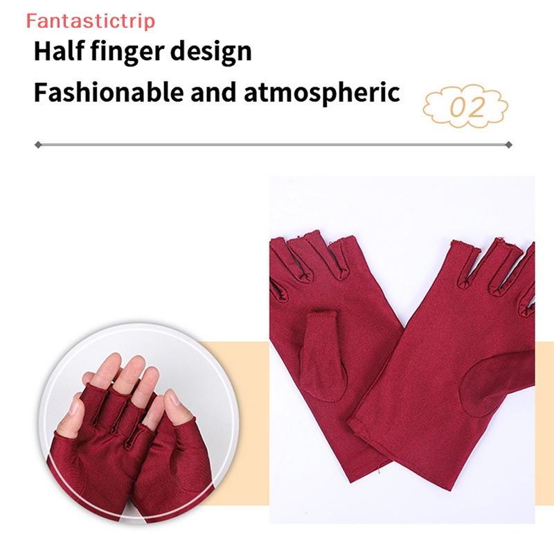 1 Cặp Găng Tay Bảo Vệ Móng Chống Tia Uv Có Đèn Led Mới