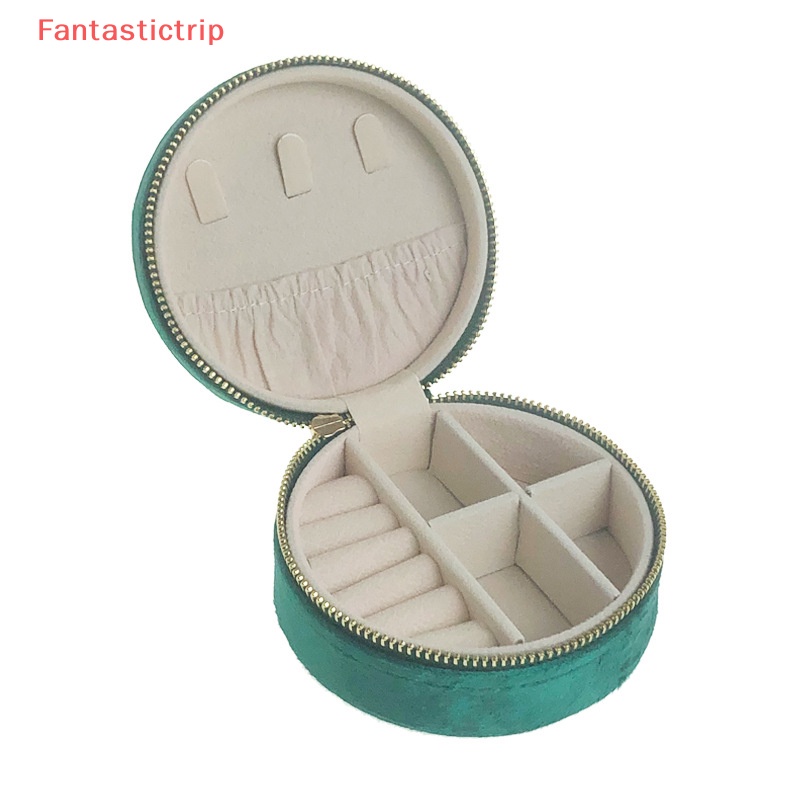 [Fantastictrip] Hộp Đựng Trang Sức Lót Nhung Lông Nhỏ Gọn Dành Cho Đi Du Lịch Mới