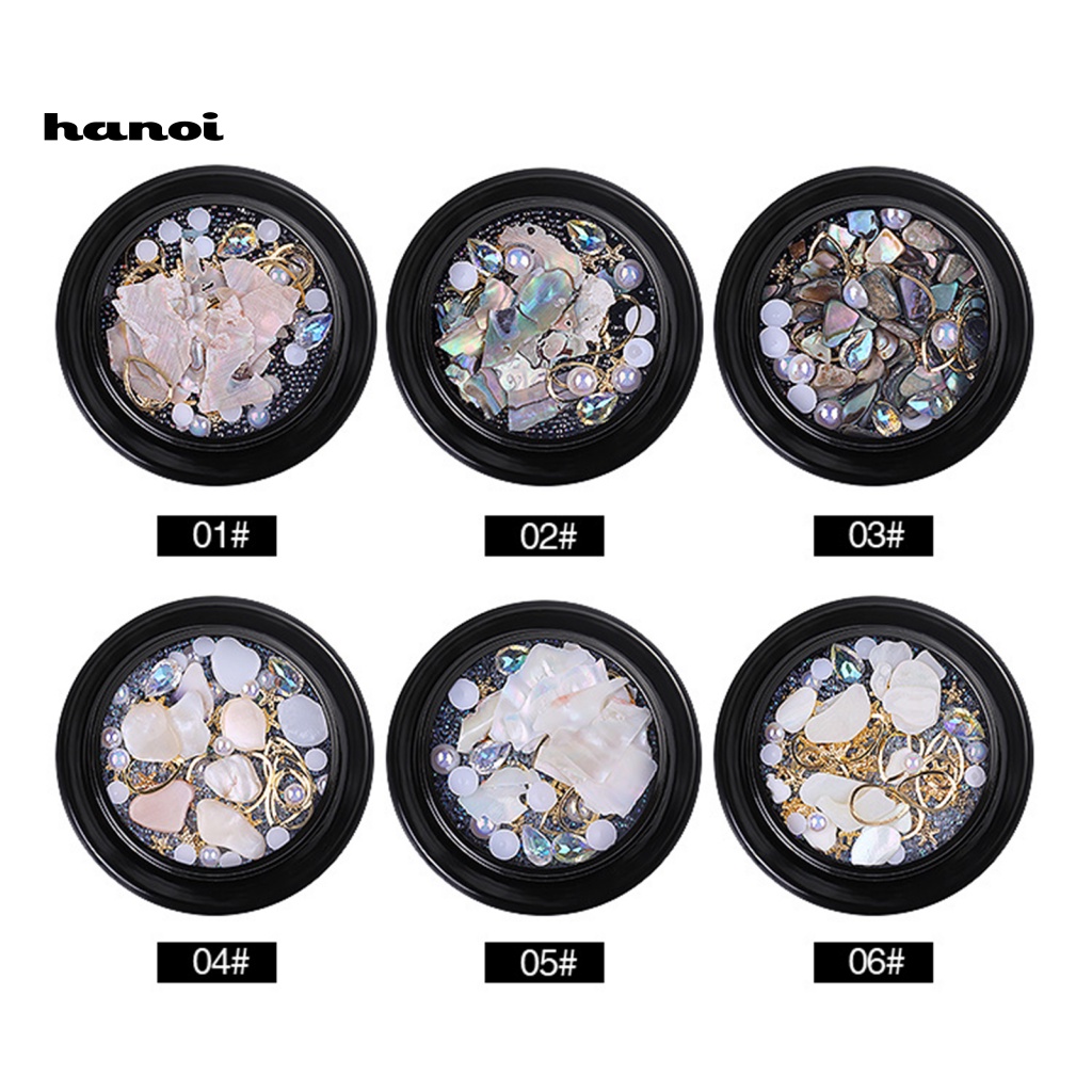 1 Hộp Đá Vỏ Sò Đính Trang Trí Móng Tay Dễ Sử Dụng