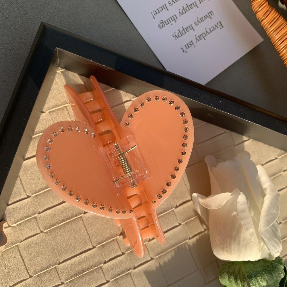 Kẹp Tóc Hình Móng Vuốt Trái Tim Thời Trang Y2k WMES15HGiá Đỡ Buộc Tóc Đuôi Ngựa Tiện Dụng