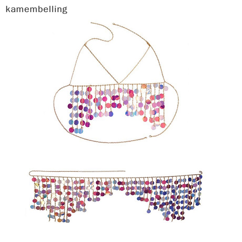 Dây Xích Đeo Hông Nhiều Lớp Đính Kim Sa Tua Rua Thời Trang Gợi Cảm Cho Nữ y2k