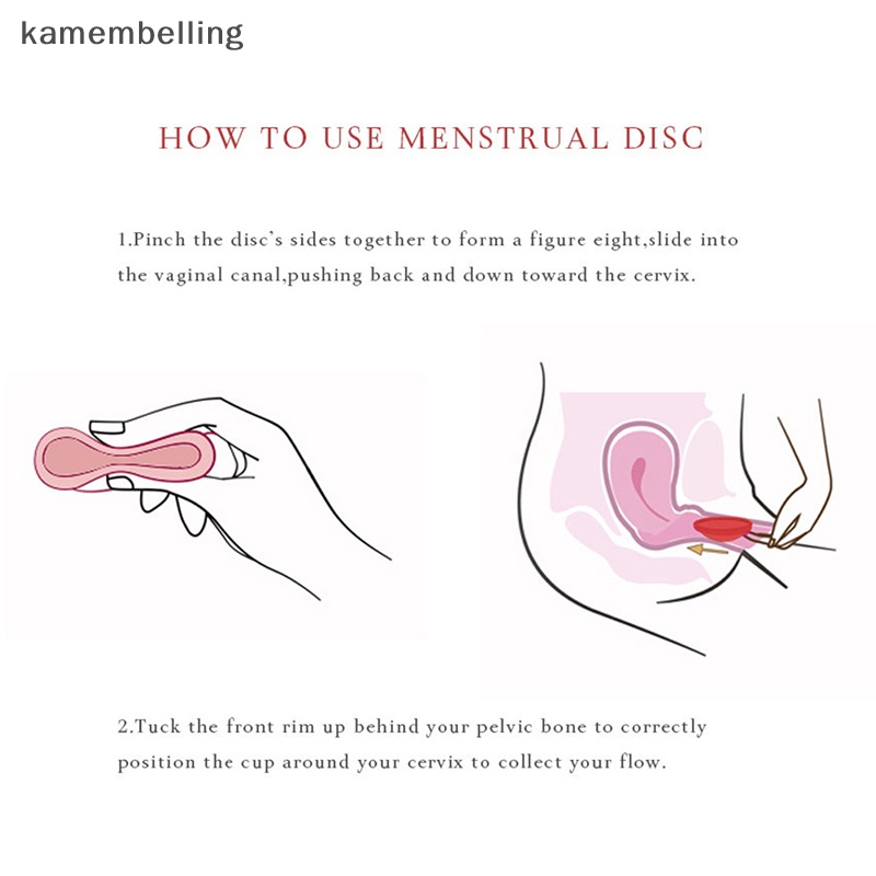 Kamembelling Cốc Nguyệt San Bằng Silicone Phẳng Khử Mùi Có Thể Tái Sử Dụng Cho Nữ