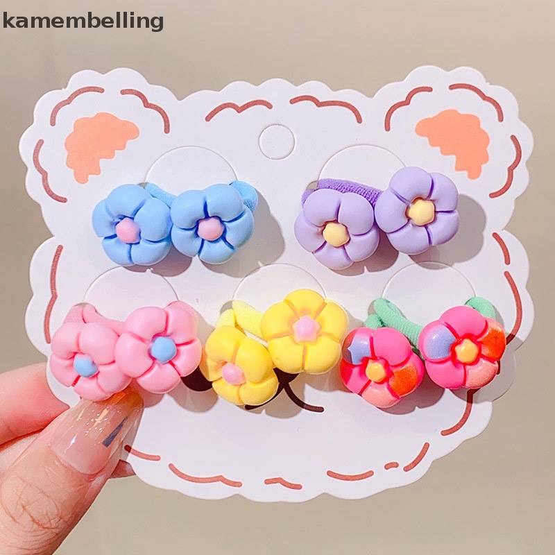 Set 10 Dây Buộc Tóc Co Giãn Dễ Thương Cho Bé Gái