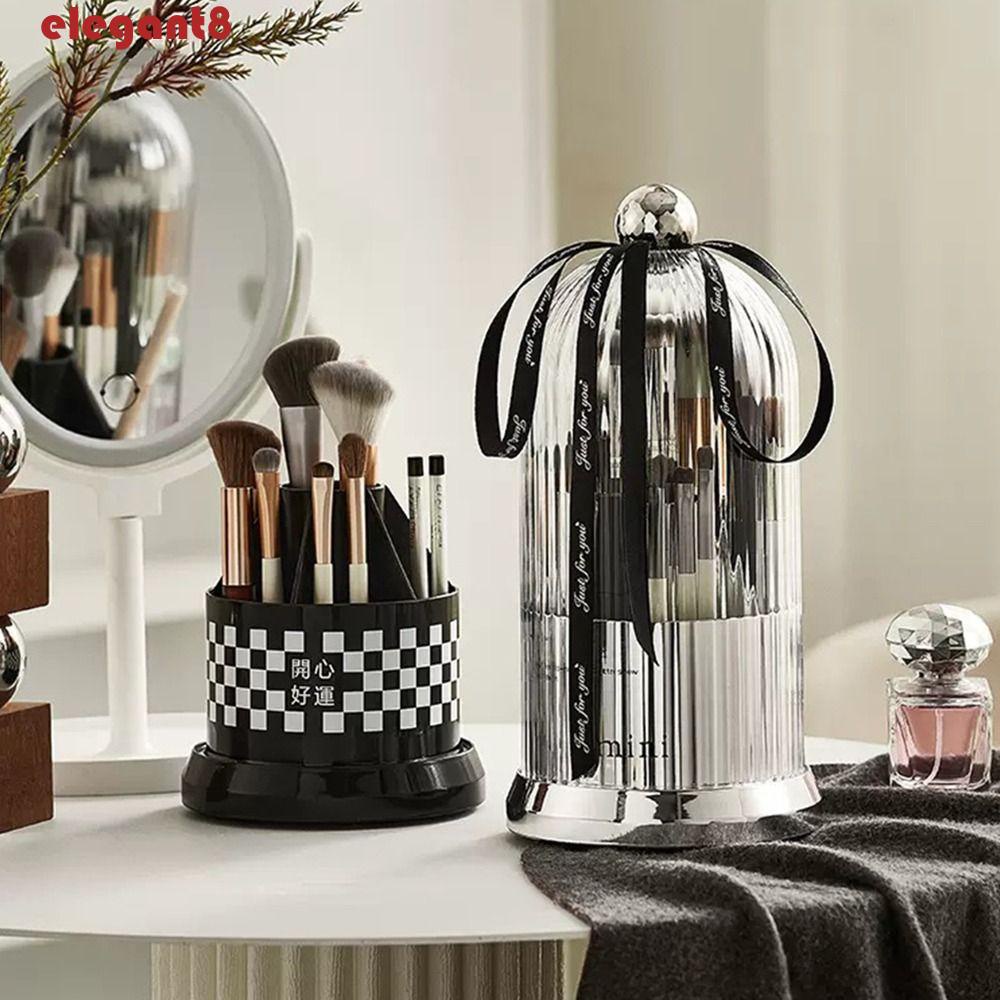 Hộp Đựng Cọ Trang Điểm Bằng Nhựa Chống Bụi Có Nắp Giá Đỡ