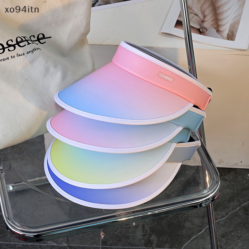 Nón Rộng Vành Che Phủ Mặt Chống Tia UV Màu Sắc Gradient Dành Cho Nữ
