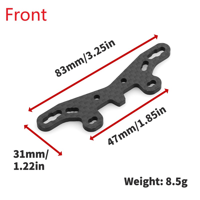 Set 2 Phụ Kiện Giảm Xóc Trước Và Sau Bằng Sợi Carbon Cho Xe Tamiya TT02S TT02SR TT-02 Loại-S-R RC