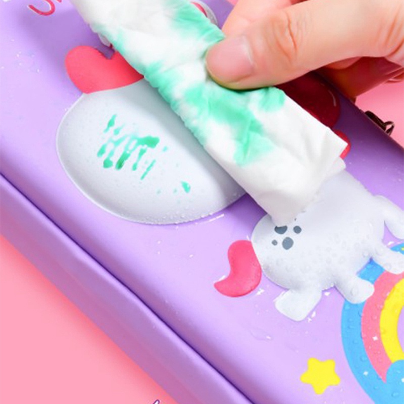 Hộp Đựng Bút Eva Có Khóa Mật Khẩu Hình Thỏ / Phi Hành Gia / Kỳ Lân Dễ Thương Tiện Dụng Cho Học Sinh /