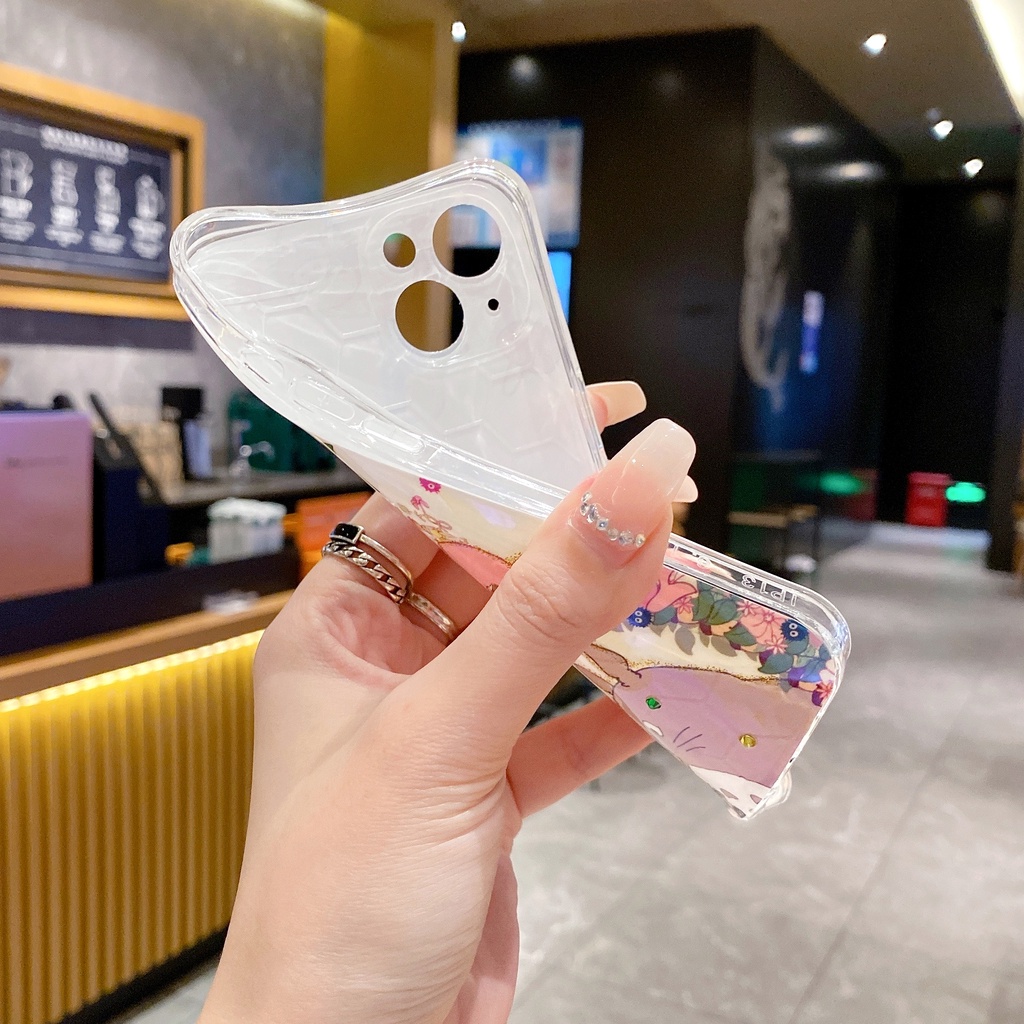 Ốp Điện Thoại TPU Chống Sốc In Hình Totoro Hoạt Hình Cho Apple IPhone 14 13 12 11 Pro MAX 14 Plus X XR XS MAX 7 8 Plus
