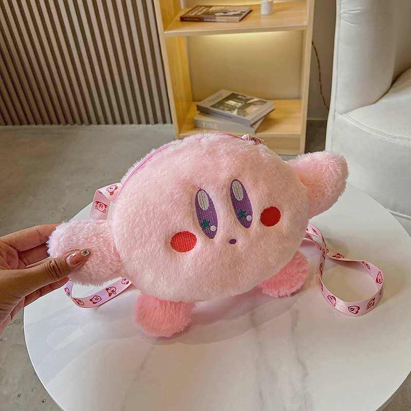 Túi Đeo Chéo Hình Búp Bê Kirby Nhồi Bông Dễ Thương