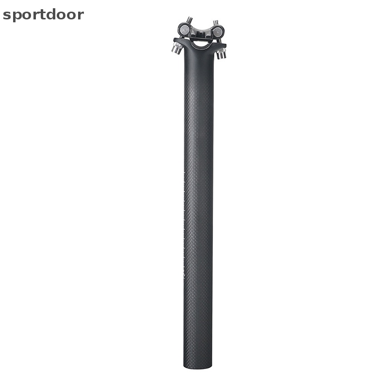 Trục Gắn Yên Xe Đạp Leo Núi Màu Đen Nhám 350mm / 400mm Dài 27.2 / 30.8 / 31.6mm Bằng Sợi Carbon