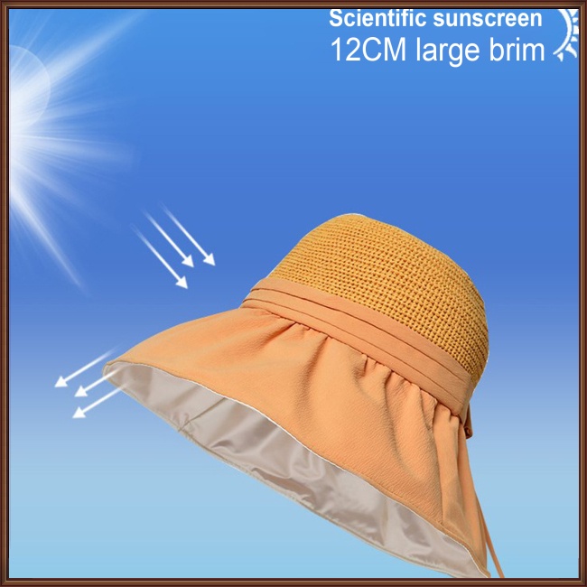 Nón Tai Bèo Rộng Vành Chống Tia Uv Thoáng Khí Đính Nơ Ngọt Ngào Thời Trang Mùa Hè Cho Nữ