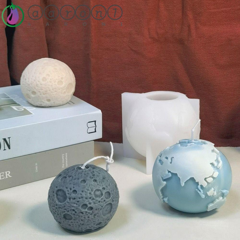 Khuôn Silicone Làm Nến Thơm Hình Trái Đất Diy AARON1 Tiện Lợi