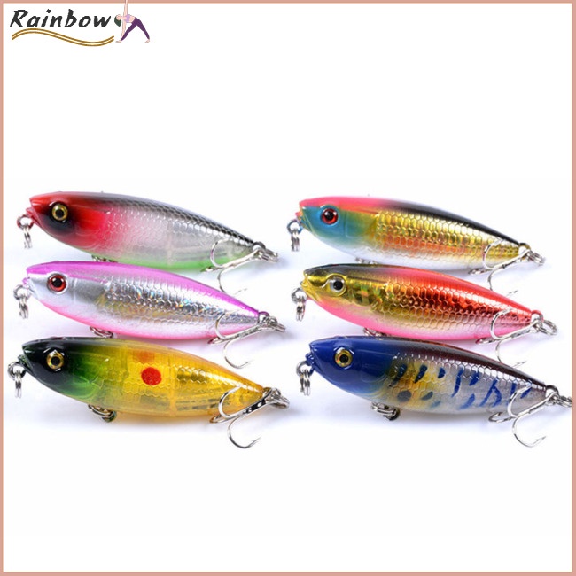 Bộ Mồi Câu Cá Nổi Cứng Kèm Móc Câu 5.9cm / 6.9g Dành Cho Nước Mặn