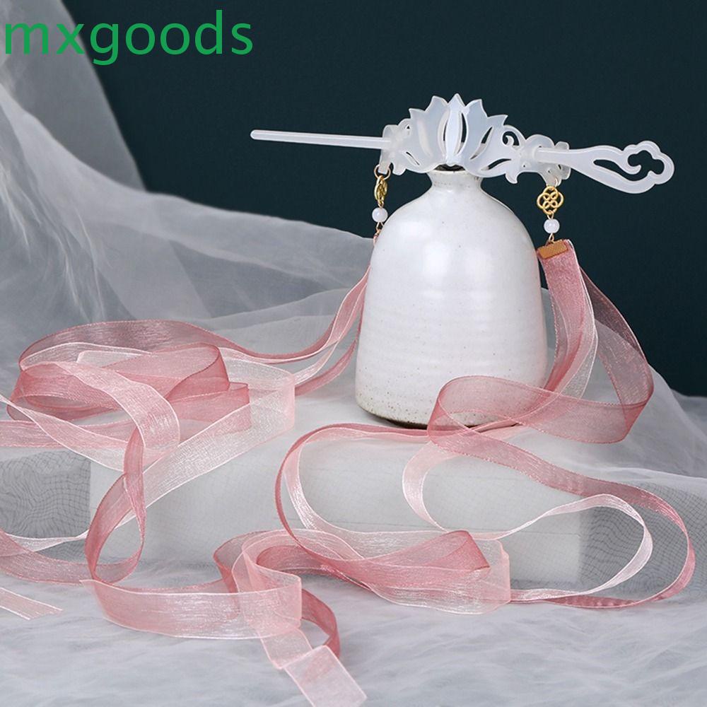 Trâm Cài Tóc Cô Dâu Phối Dây Ruy Băng Tua Rua Phong Cách Trung Hoa Cổ Điển MXGOODS