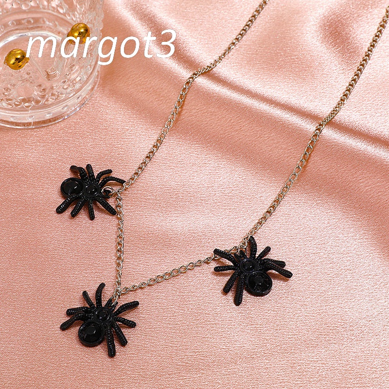 Vòng cổ Mặt Nhện Đính Pha Lê Đen Thời Trang