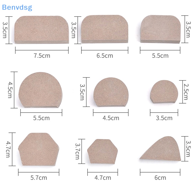 Bộ 9 Khuôn Làm Đất Sét Có Tay Cầm Nhiều Hình Dạng Khác Nhau DIY