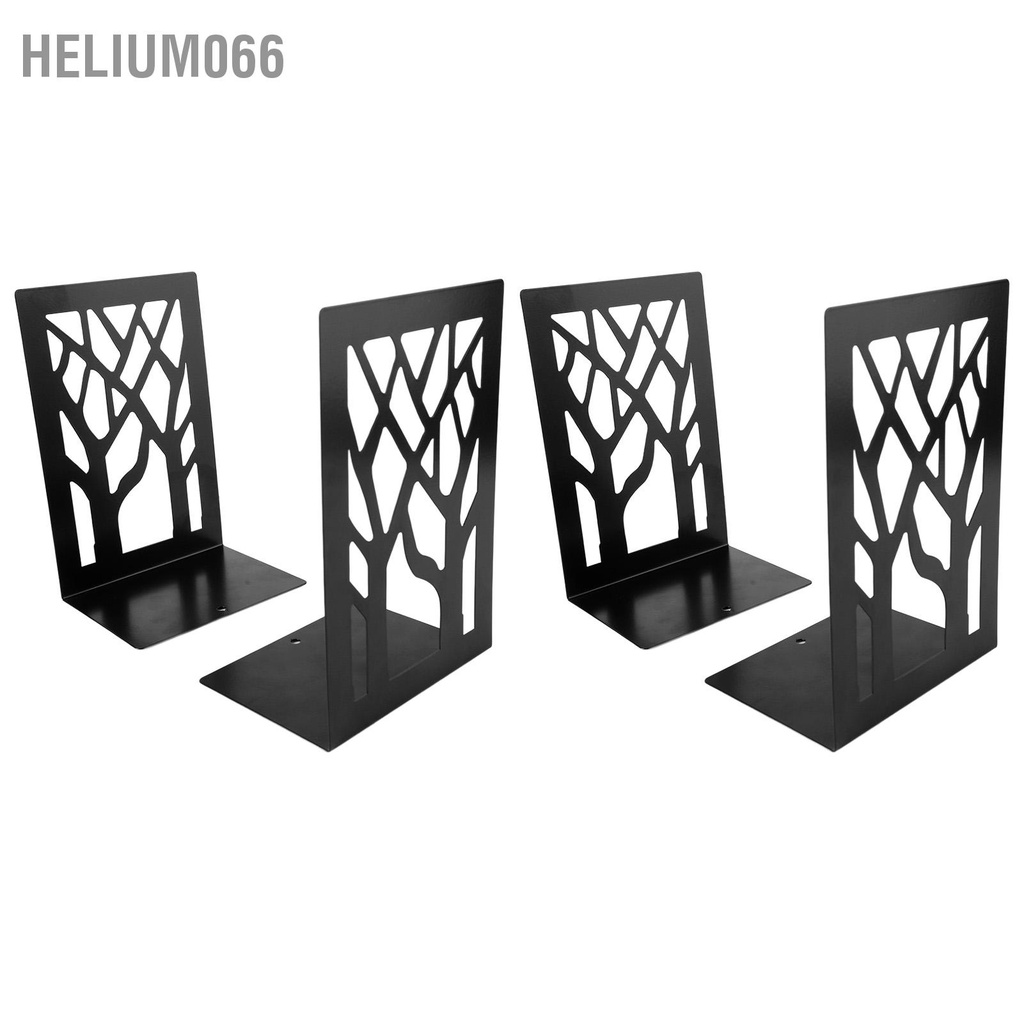 Helium066 4 Cái Bookends Bàn kim loại Cuốn sách Kết thúc Nút trang trí đơn giản Giá đỡ lưu trữ dễ dàng