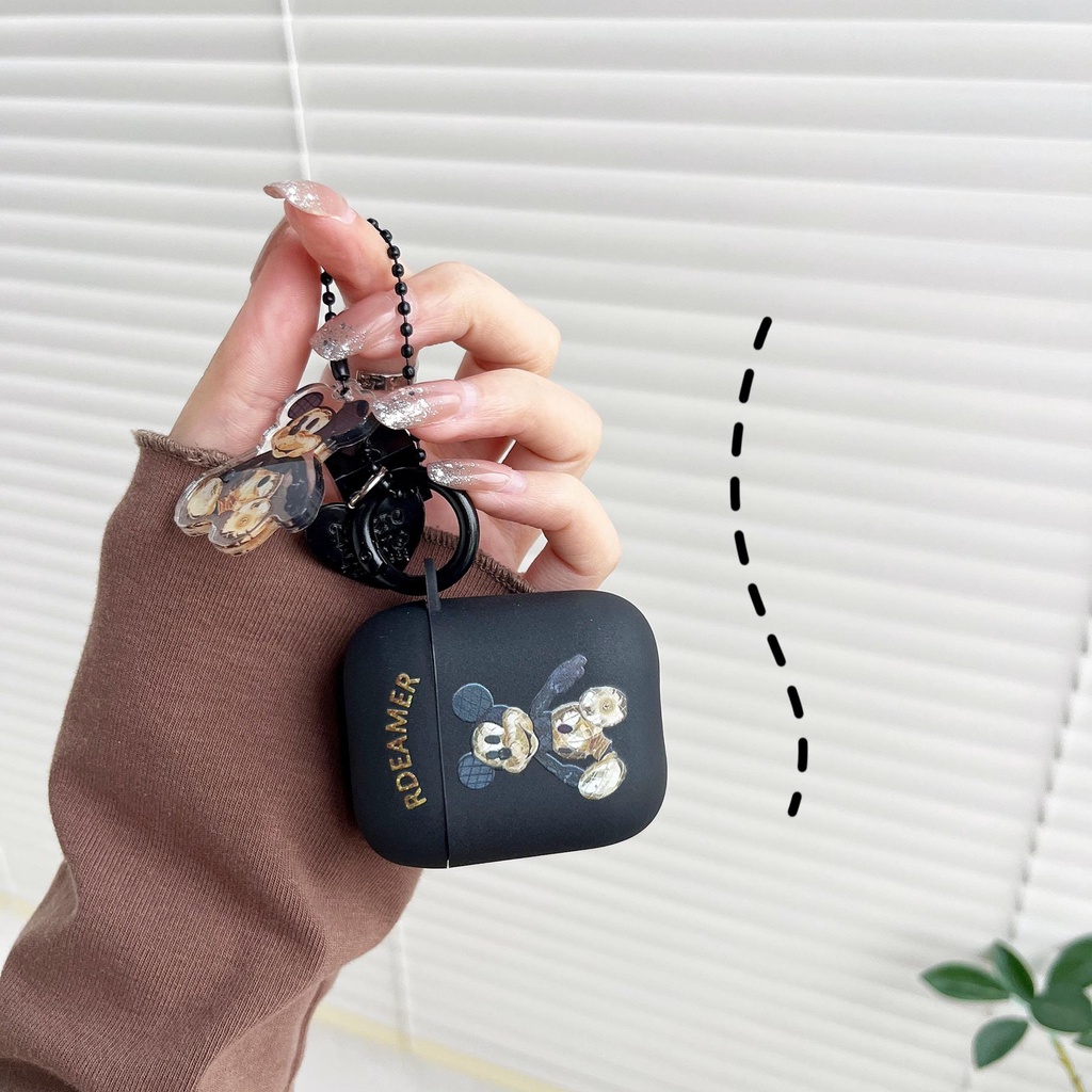 DISNEY Vỏ Bảo Vệ Hộp Sạc Tai nghe không dây AirPods 1 / 2 gen3 Pro2 2022 Bằng Silicon Hình Chuột Mickey Dễ Thương