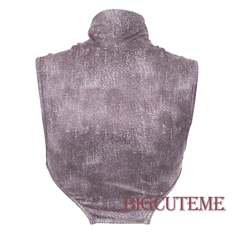 Áo Croptop Sát Nách Cổ Lọ In Họa Tiết Phong Cách Đường Phố Thời Trang Mùa Hè Cho Nữ