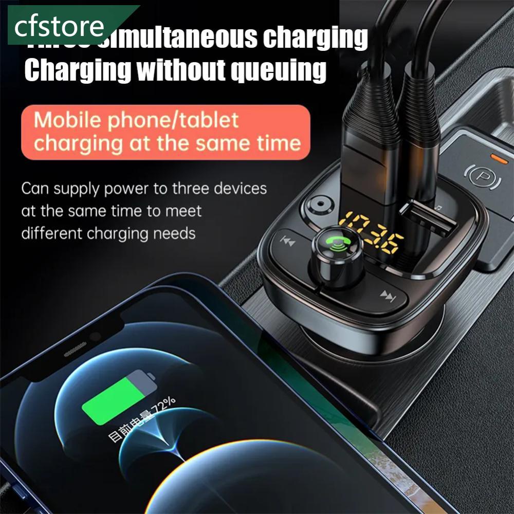 Tẩu Sạc Hai Cổng USB PD 24W F4S3 Chơi Nhạc MP3 FM Bluetooth 5.1 Dùng Trong Xe Hơi