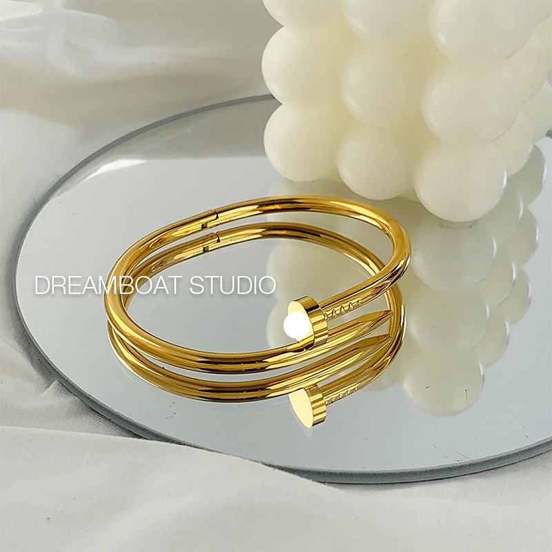 Vòng Đeo Tay Bằng Thép Titan Không Phai Màu Thời Trang
