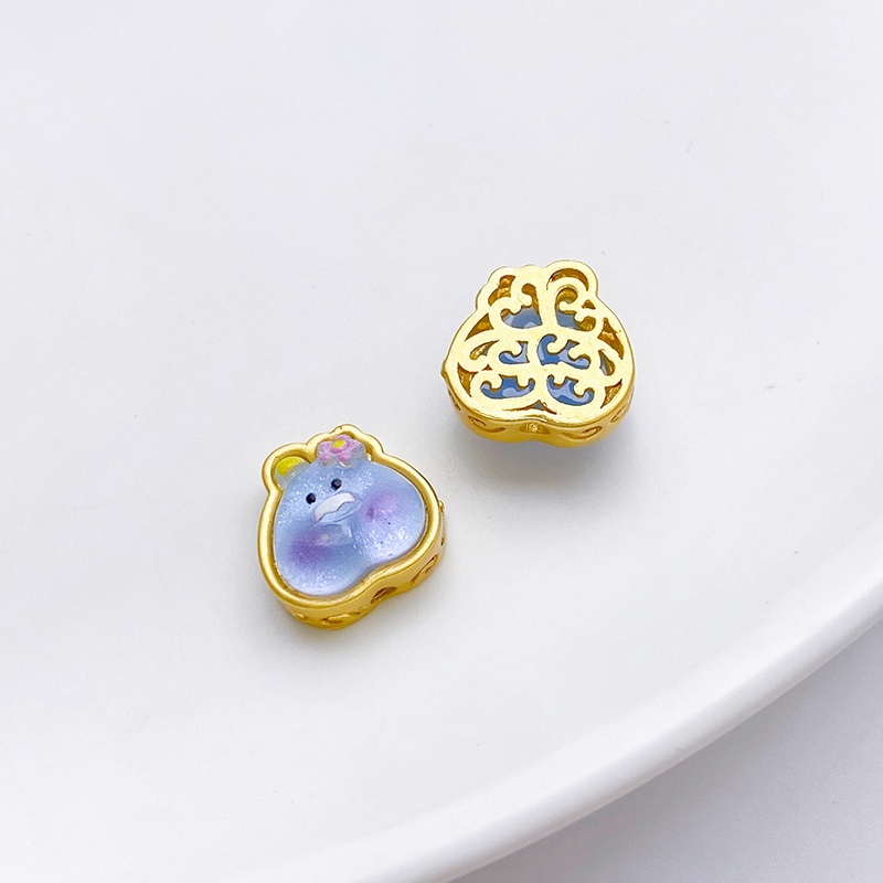 Chuỗi Hạt Đá Mặt Trăng Hình Động Vật Dùng Làm Trang Sức diy