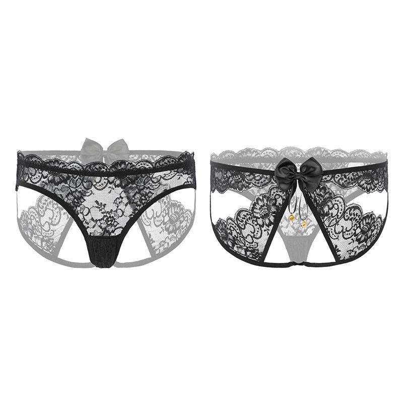 Quần Lót Ren Hoa Lưng Thấp Thiết Kế Hở Đáy Quyến Rũ Cho Phái Nữ