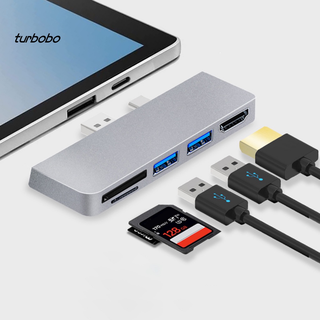 Hub Chia Cổng USB 2.0 / 3.0 HDMI TF / SD 5 Trong 1 Cho Surface Pro 7