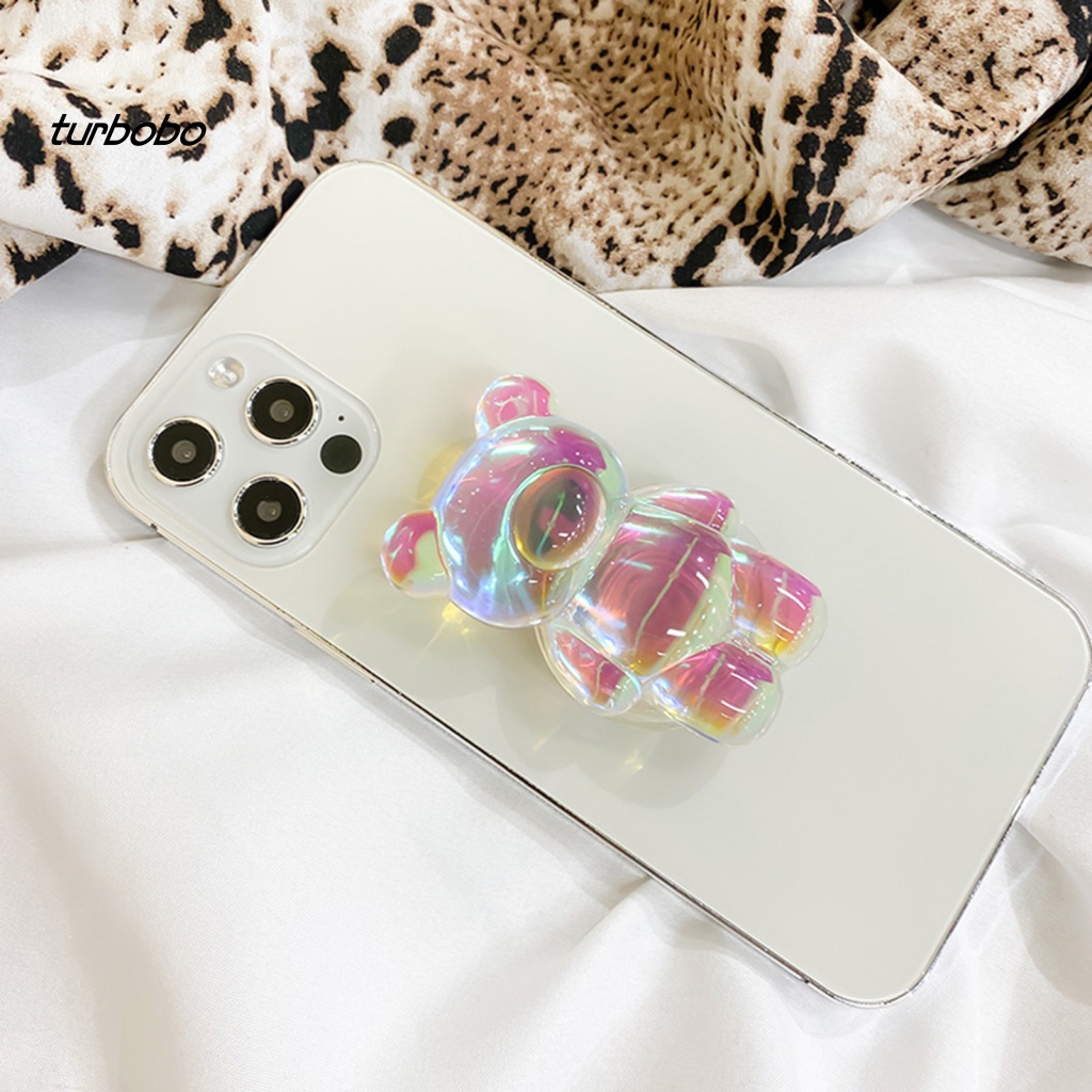 Giá Đỡ Điện Thoại Di Động Hình Gấu Màu Laser 3D Đa Năng