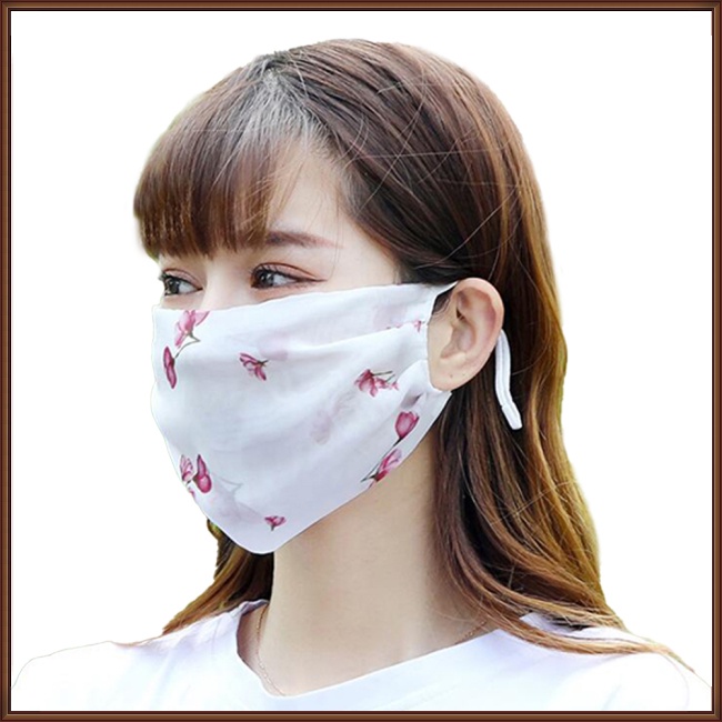 Khẩu Trang Chống Nắng Chống Bụi Thoáng Khí In Họa Tiết Thời Trang Mùa Hè