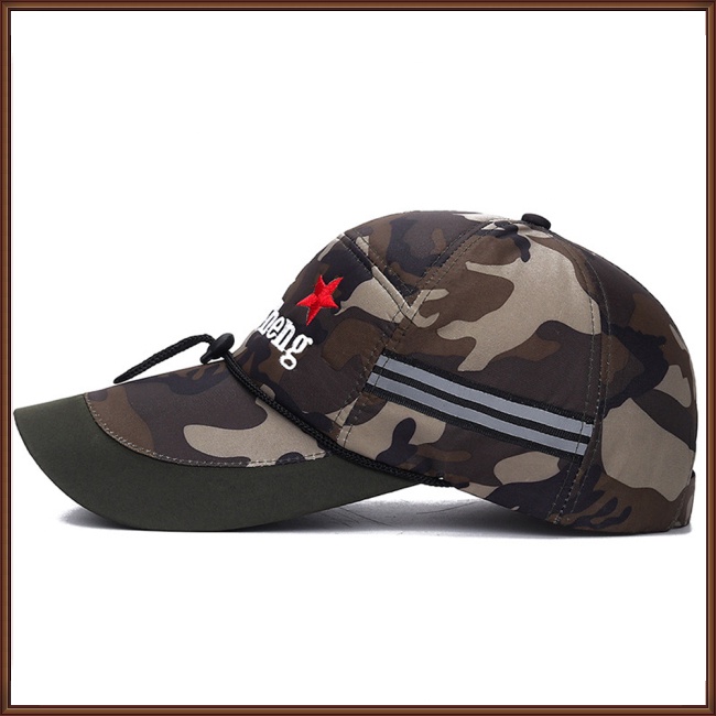 Mũ Lưỡi Trai Chống Nắng / Gió Thêu Hoạ Tiết Ngôi Sao Phối Dây Thừng Thời Trang Cho Nam Giớ