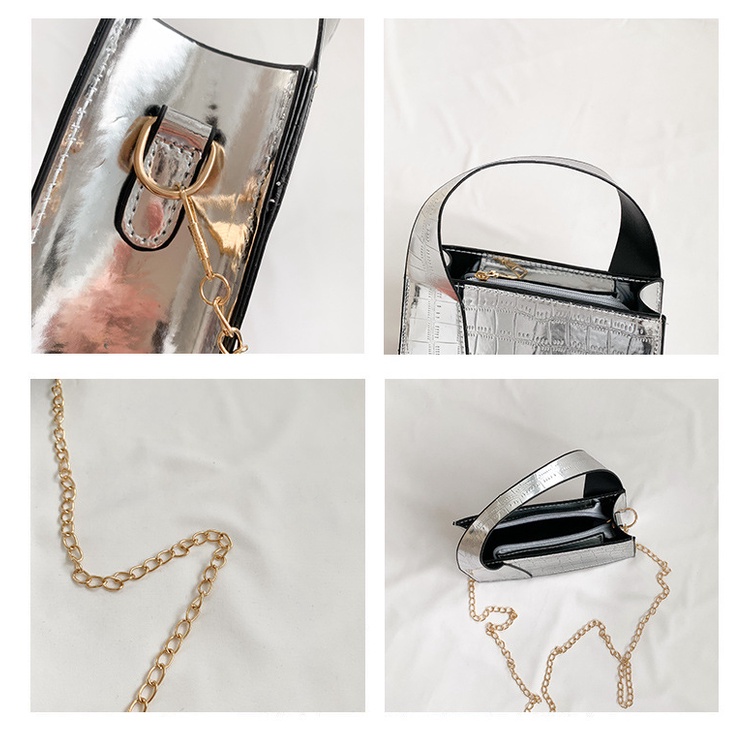 Túi Xách JASMIN NOIR Da PU Dáng Vuông Họa Tiết Da Cá Sấu Thời Trang Cho Nữ