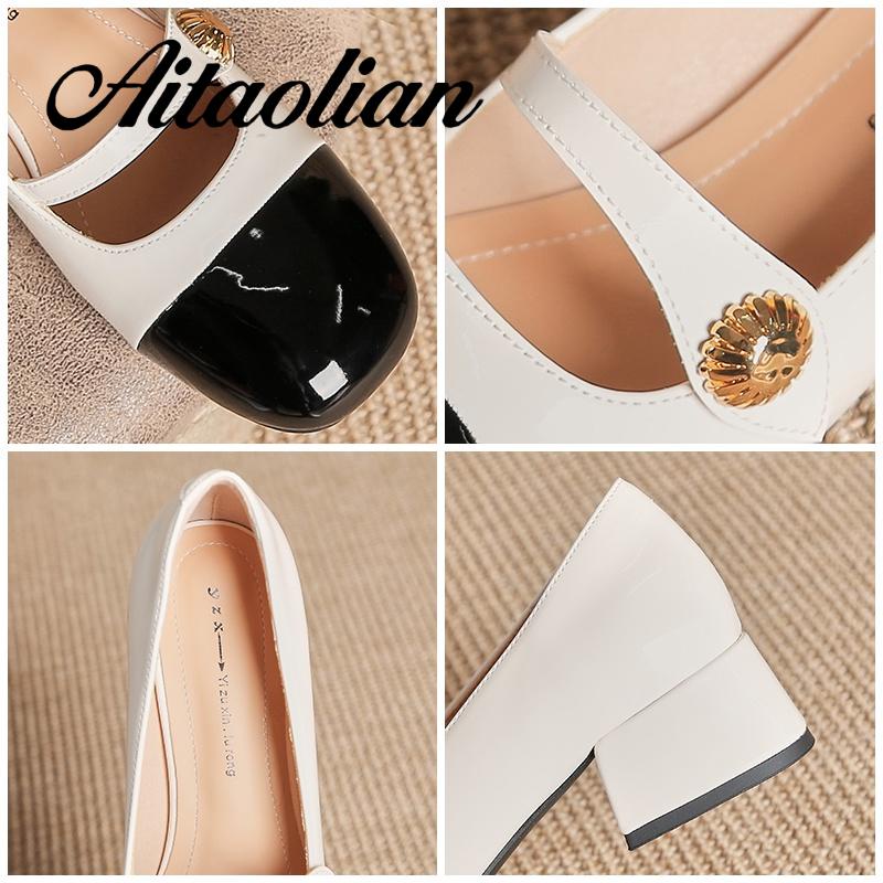 Giày Cao Gót 4cm Chất Liệu Da Bóng Phong Cách Thời Trang lolita Dành Cho Nữ