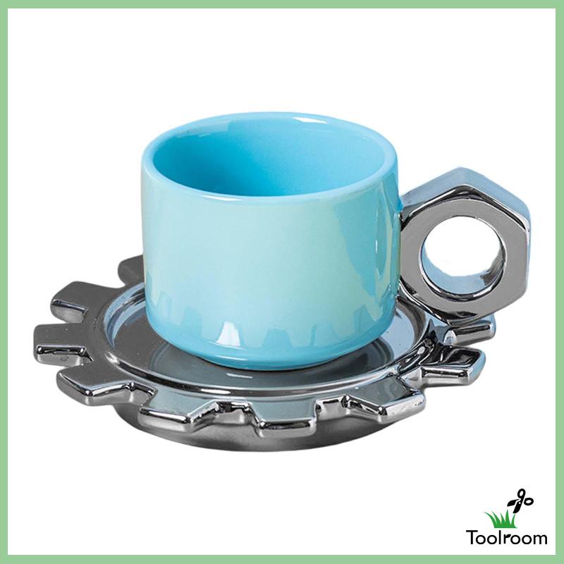 Cốc Sứ Uống Nước Kèm Đĩa Lót Dung Tích 250Ml Tiện Dụng Cho Gia Đình