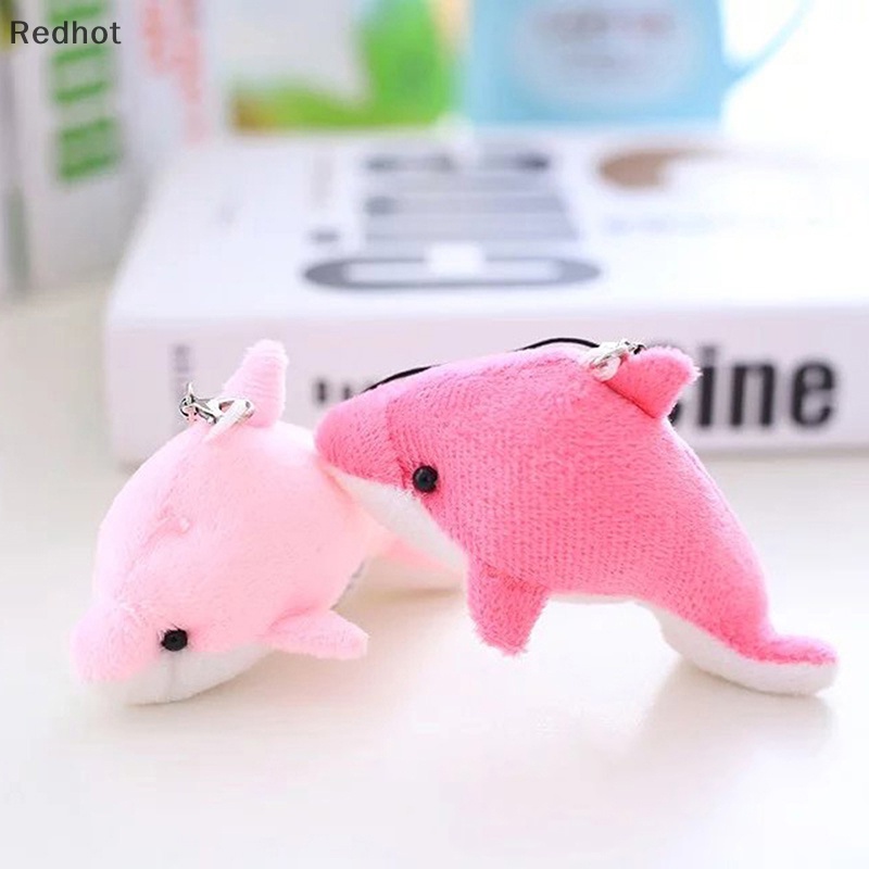 &lt; Redhot &gt; Móc Khóa Búp Bê Cá Heo Nhồi Bông Dễ Thương