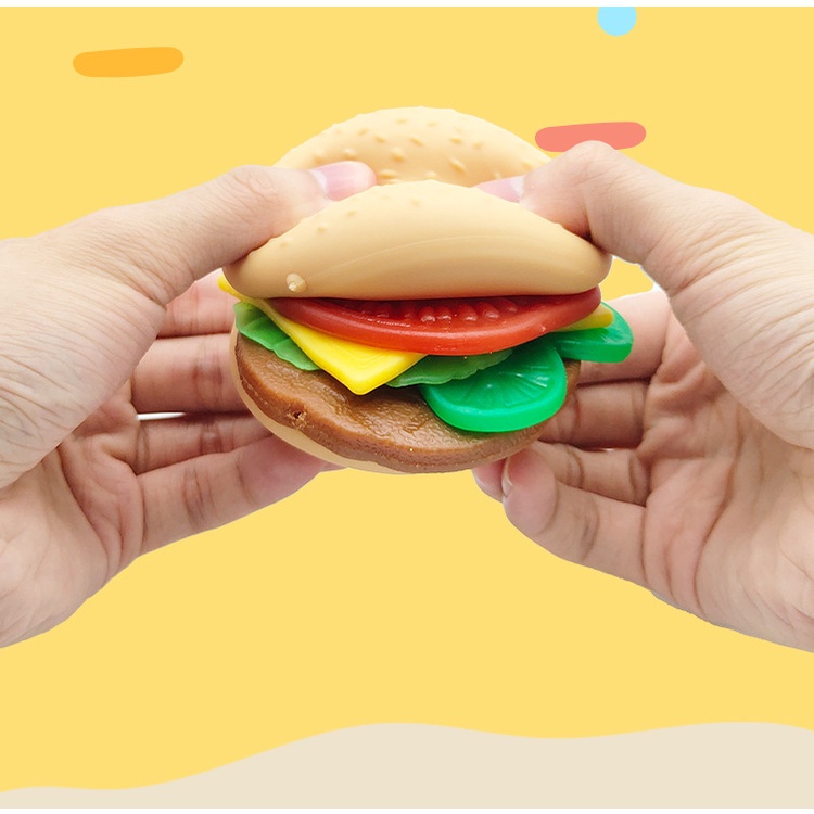 Mới Đồ Chơi Xốp Squishy Giảm Stress Hình Hamburger Dễ Thương Cho Bé