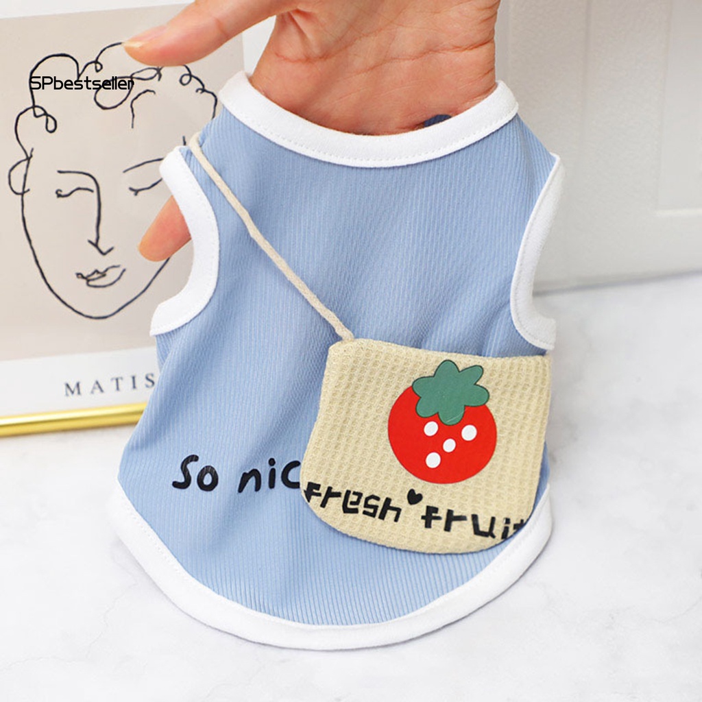Spbestsellwr Bộ Đồ 2 Món Áo Sát Nách Thấm Hút Mồ Hôi In Chữ Tiếng Anh Thân Thiện Với Môi Trường Cho Cún Cưng