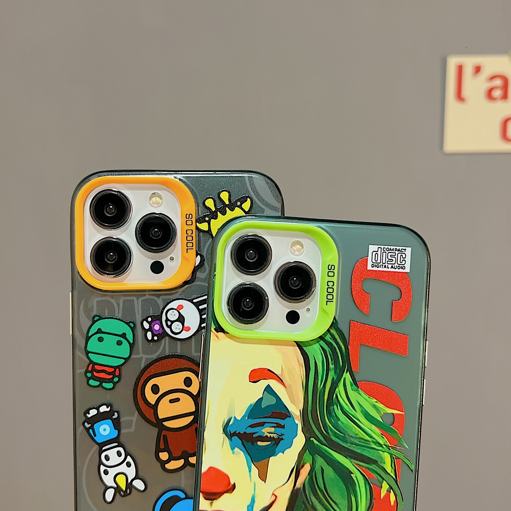 Ốp Điện Thoại tpu Mềm Trong Suốt Chống Sốc Họa Tiết Chú Hề Cho iPhone 11 13 12 14 PRO MAX