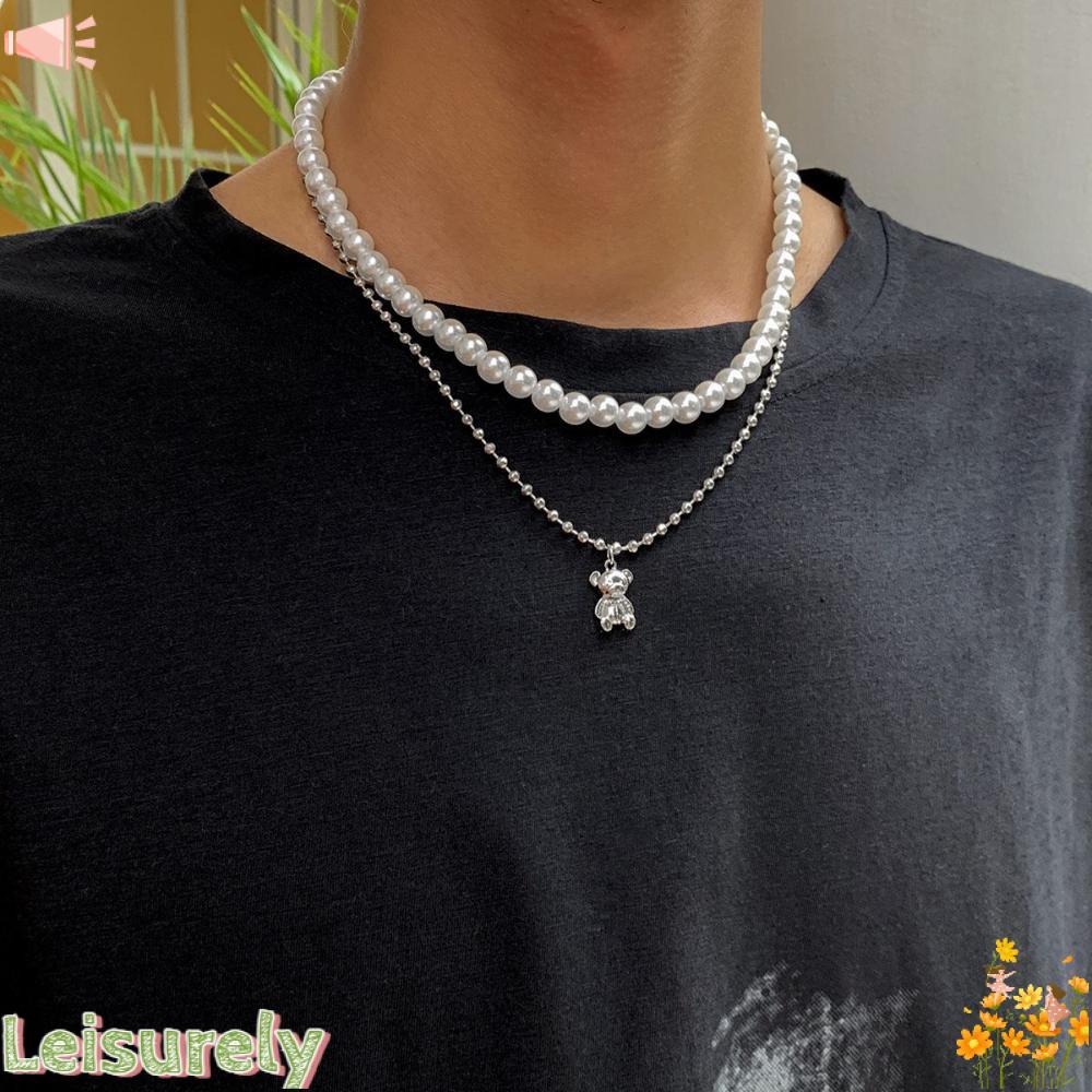 Vòng cổ Mặt Hình Gấu Dễ Thương Phong Cách Bohemia Dành Cho Nam Và Nữ