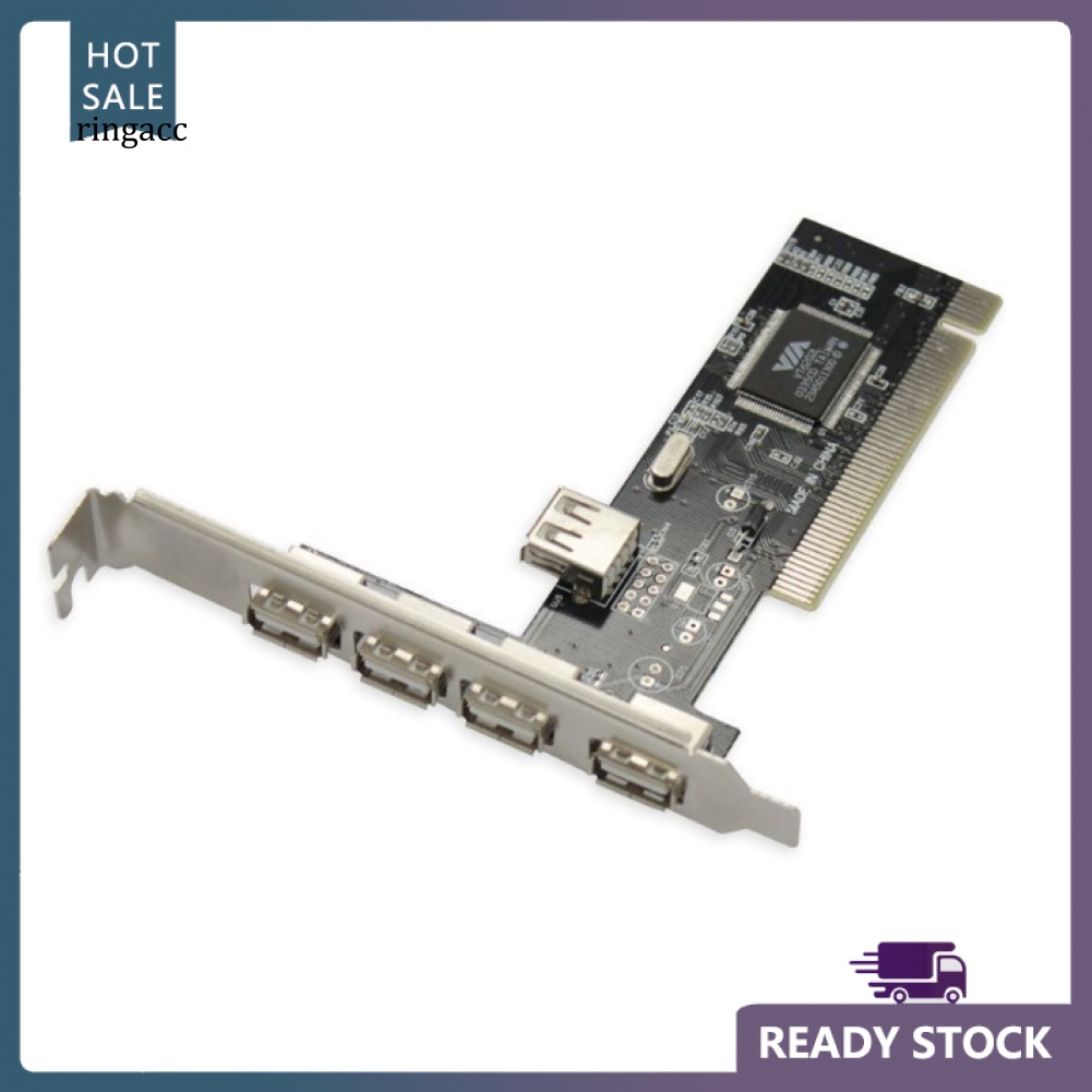 Card Mở Rộng 480Mbps PCI Sang 4 + 1 USB 2.0 Cho Máy Tính Để Bàn